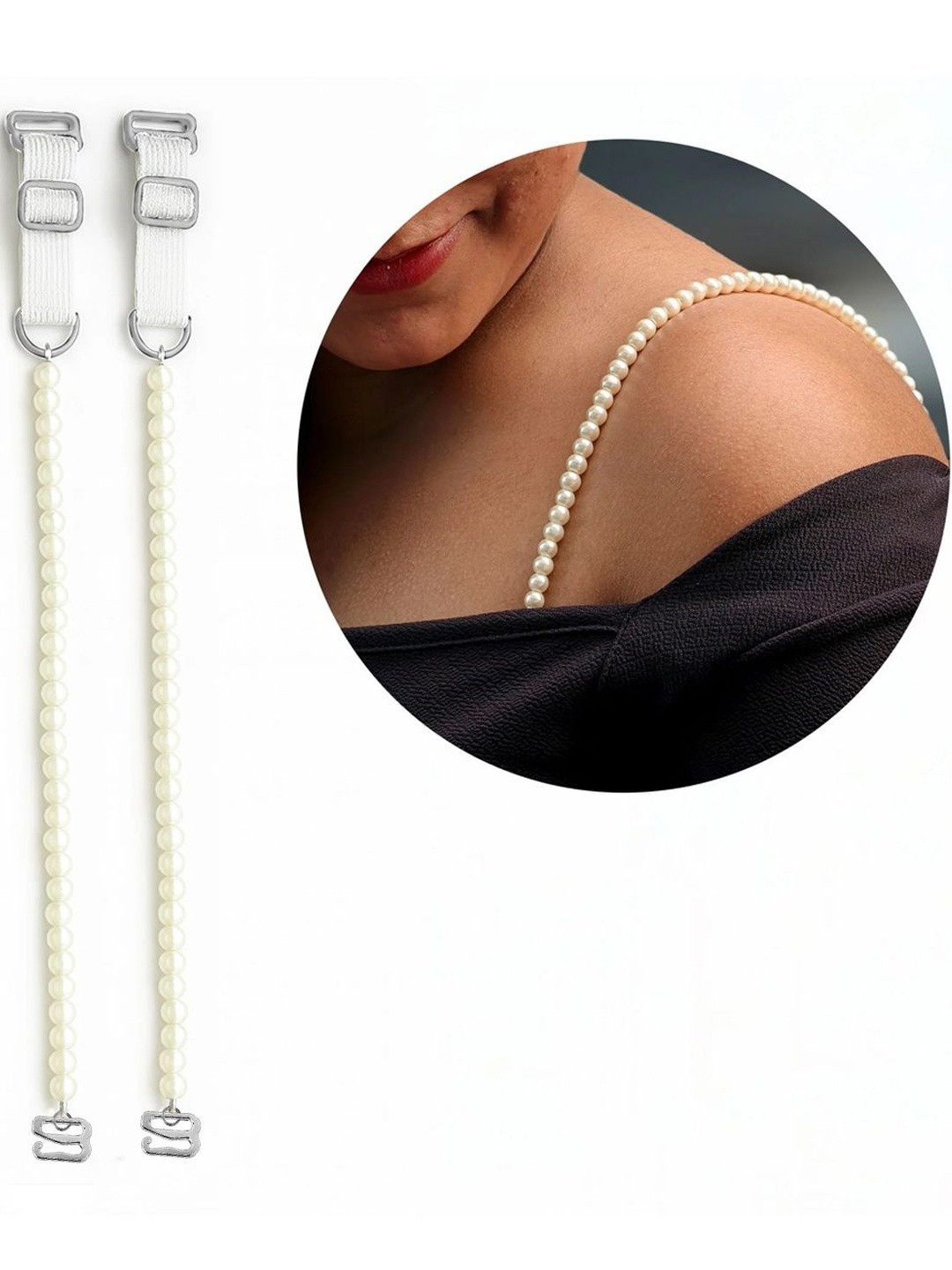 FIMBUL Pearls Adjustable & Detachable Bra Straps and Extenders Lingerie accessories