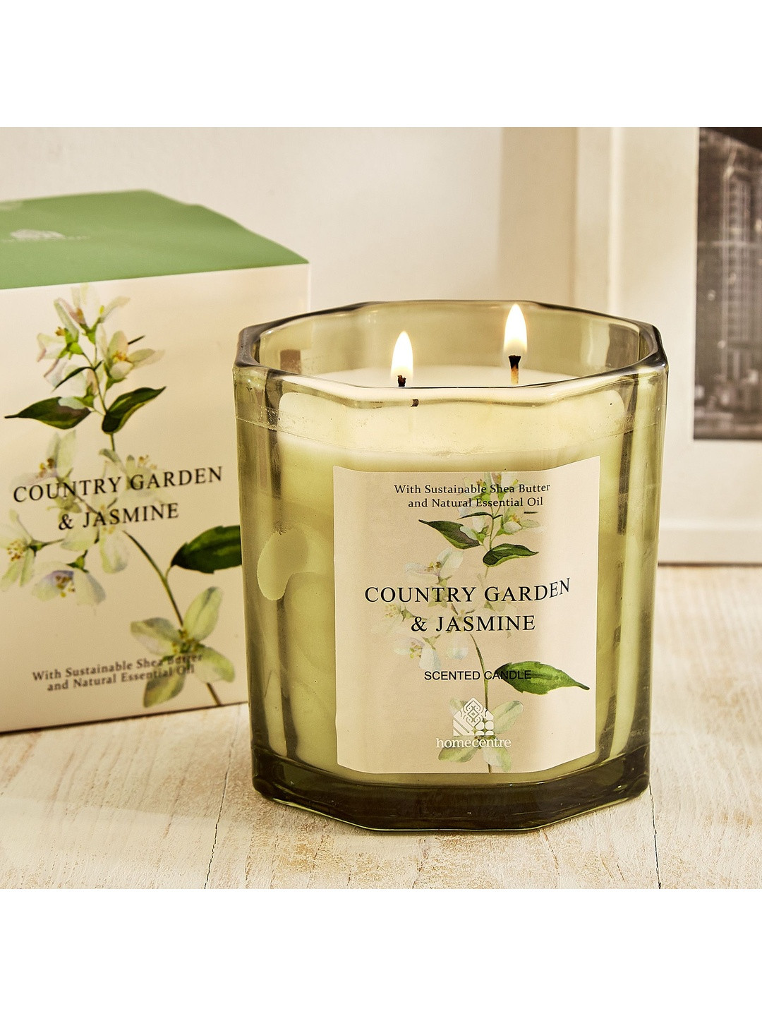 Home Centre Utopia Refresh Green 1 pieces Jar Candle