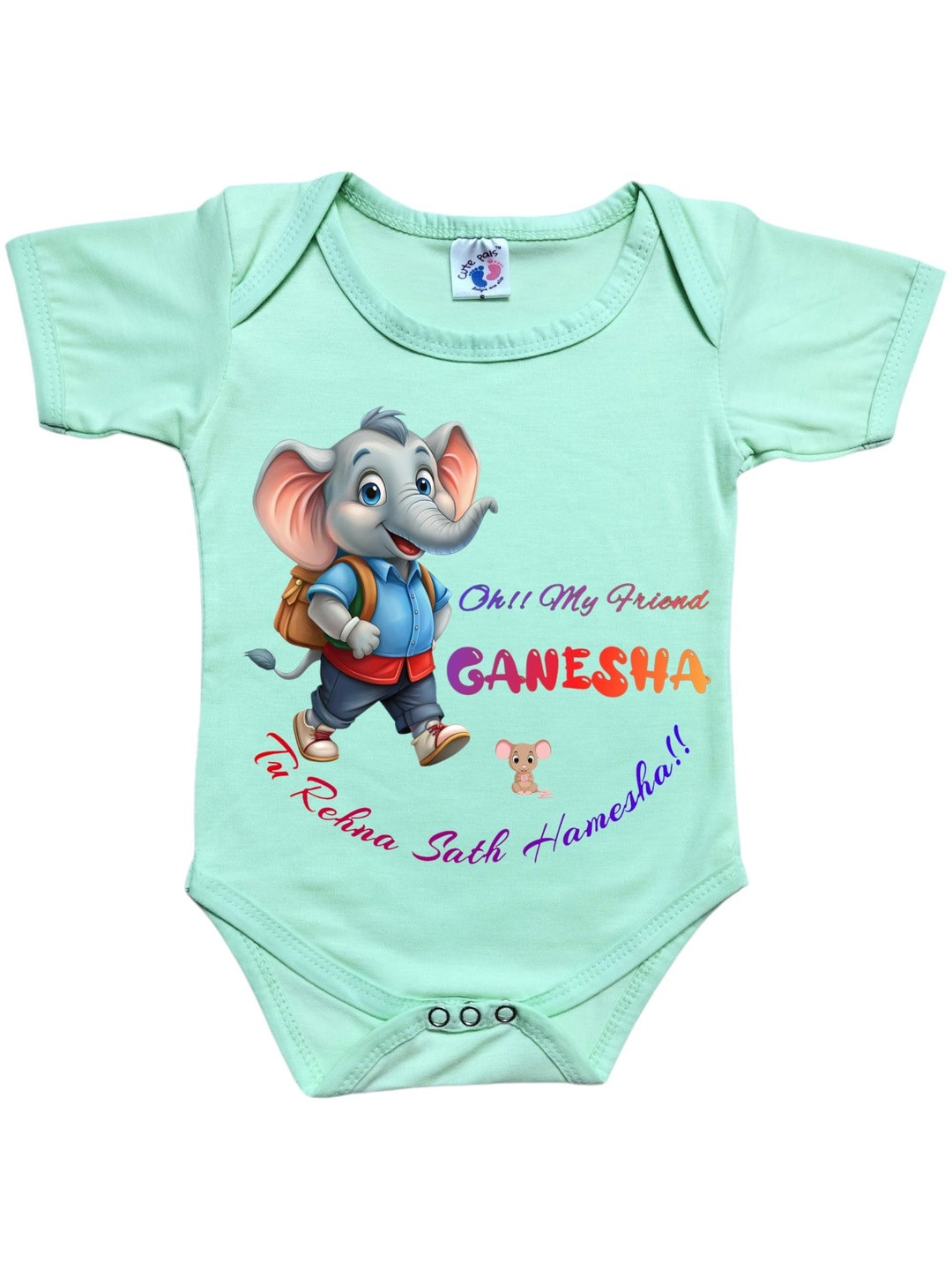 Cute Pals Infants Ganpati Printed Cotton Bodysuit