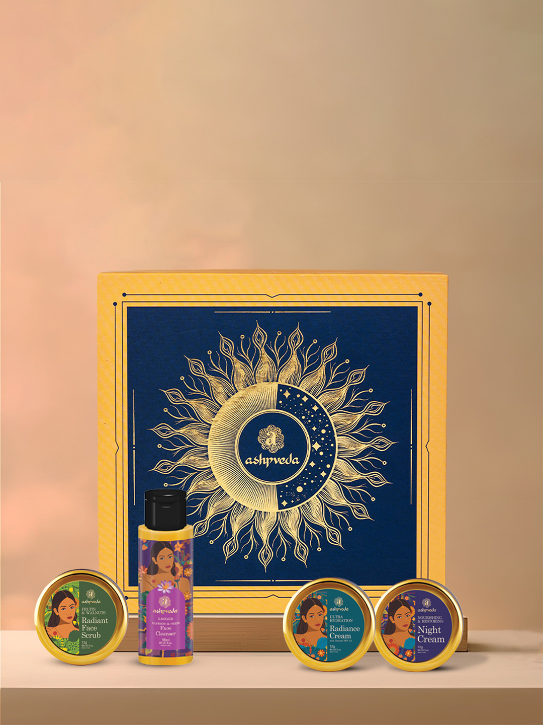 ASHPVEDA Set Of 4 Get A Glow Box Gift Set