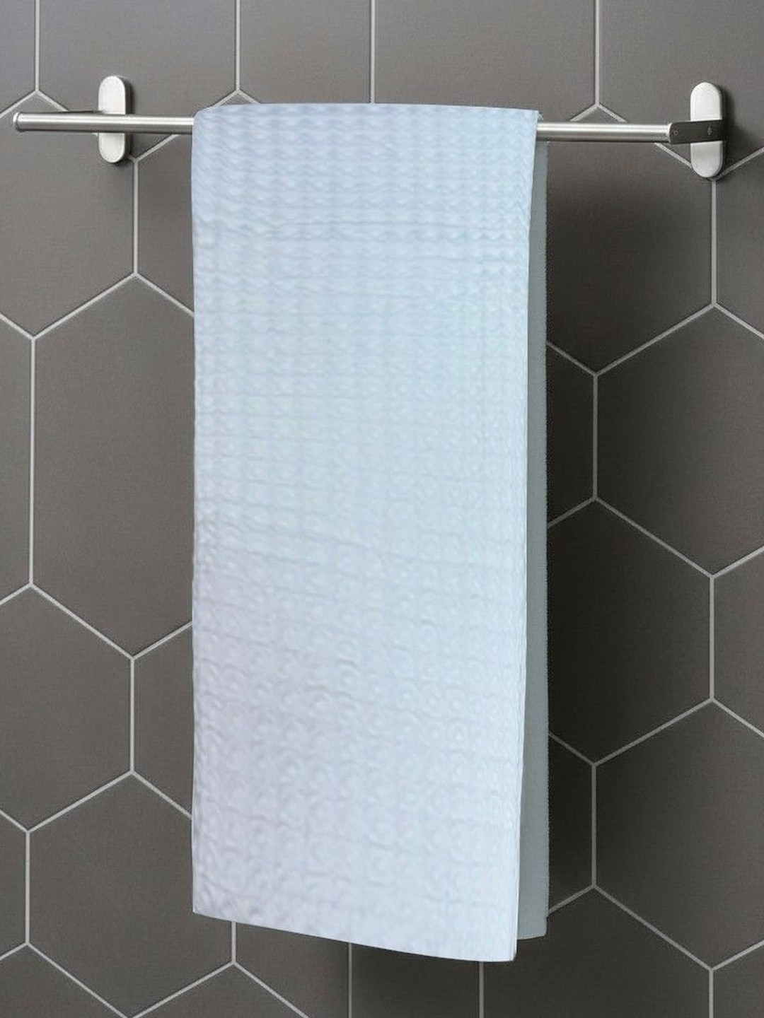 Ackross White Cotton 250 GSM Quick Dry Bath Towel
