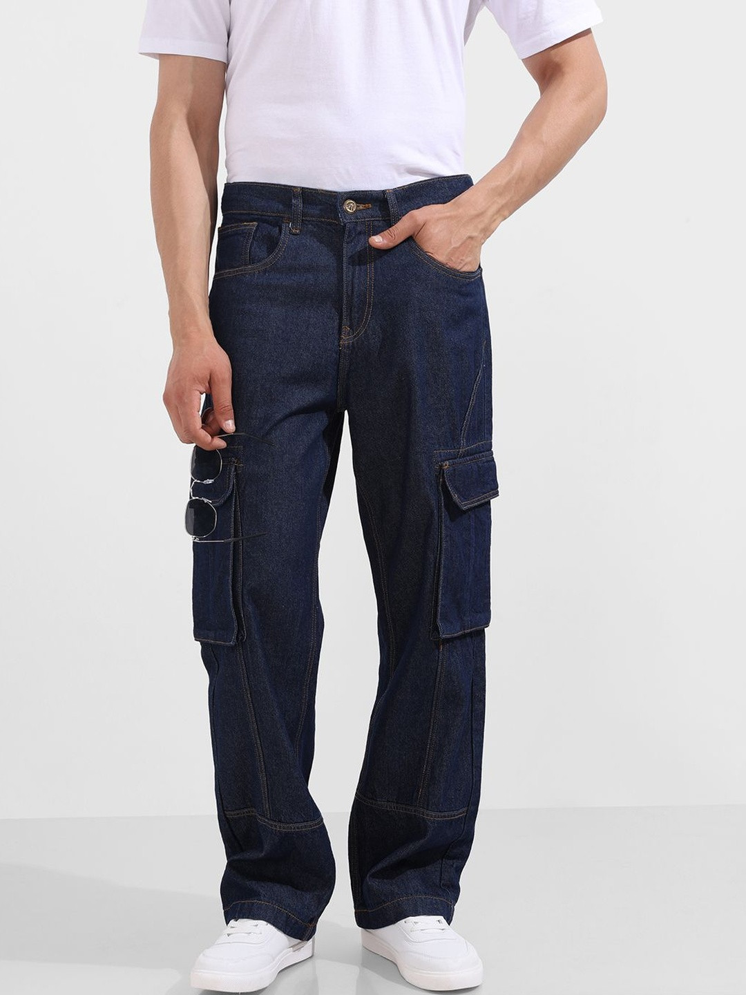 The Indian Garage Co Men Relaxed Fit Mid-Rise Cotton Jeans