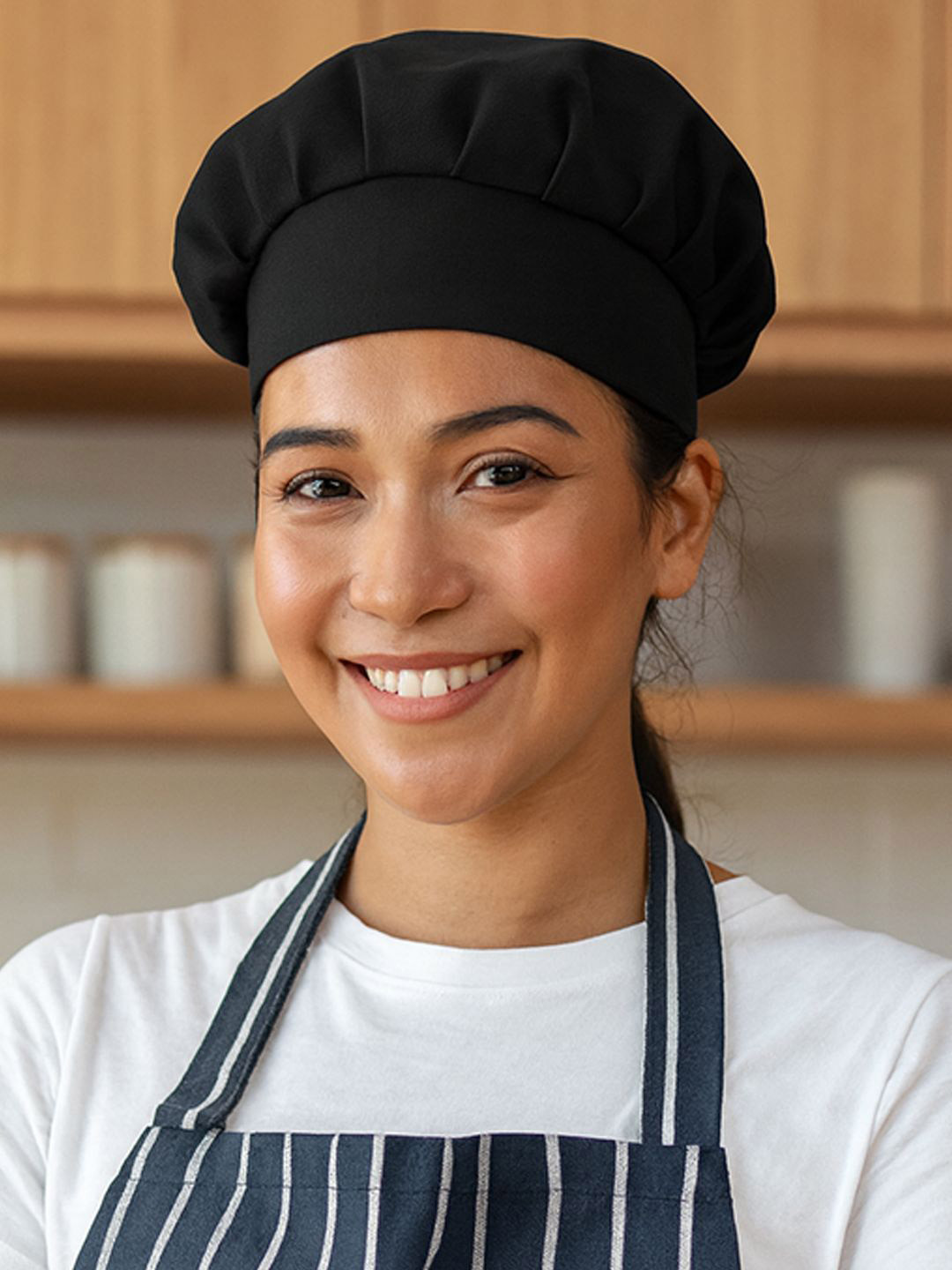 Kuber Industries Unisex Cotton Adjustable & Breathable Lining Kitchen Chef Cap for Cooks