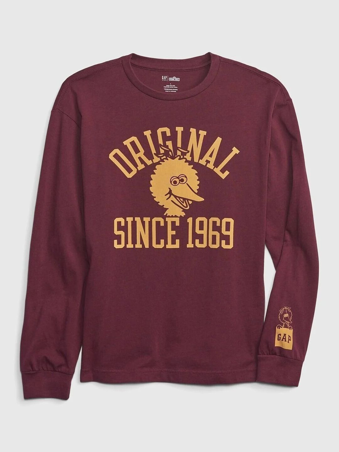 GAP Boys Graphic Printed Sesame Street Round Neck Organic Cotton T-Shirt