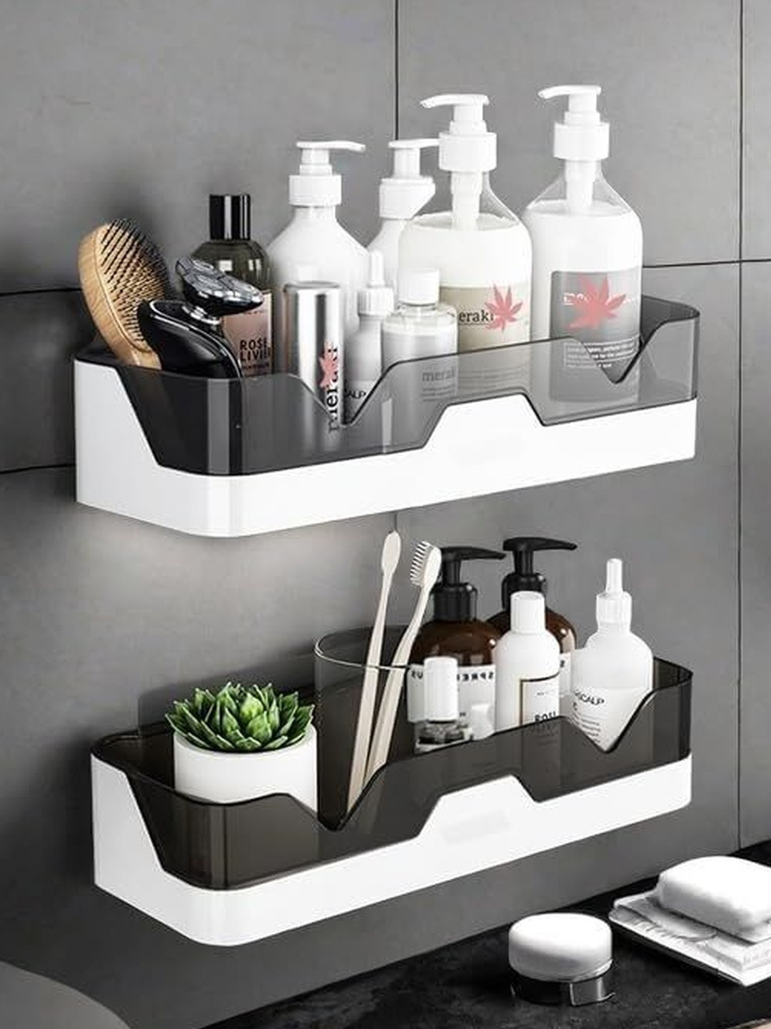 JAGIRA DIVINE TOUCH White 2 Pieces Glossy Bathroom Accessories