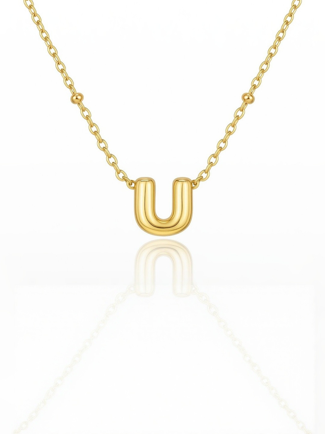 ARISTAL Jewellery Gold-Plated Box Chain-U Minimal Necklace