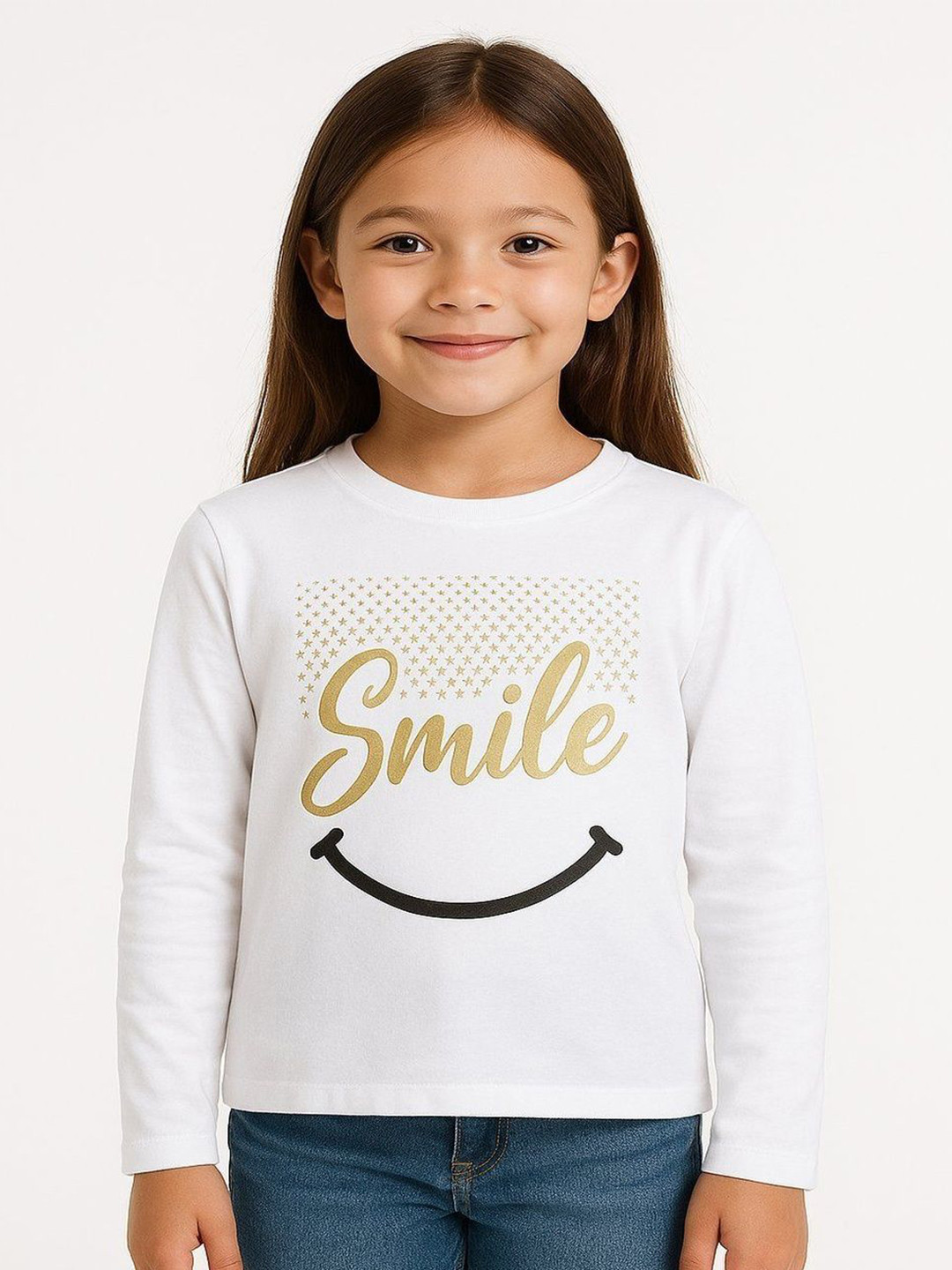 al baydar fashion Girls Printed Long Sleeves Casual T-Shirt