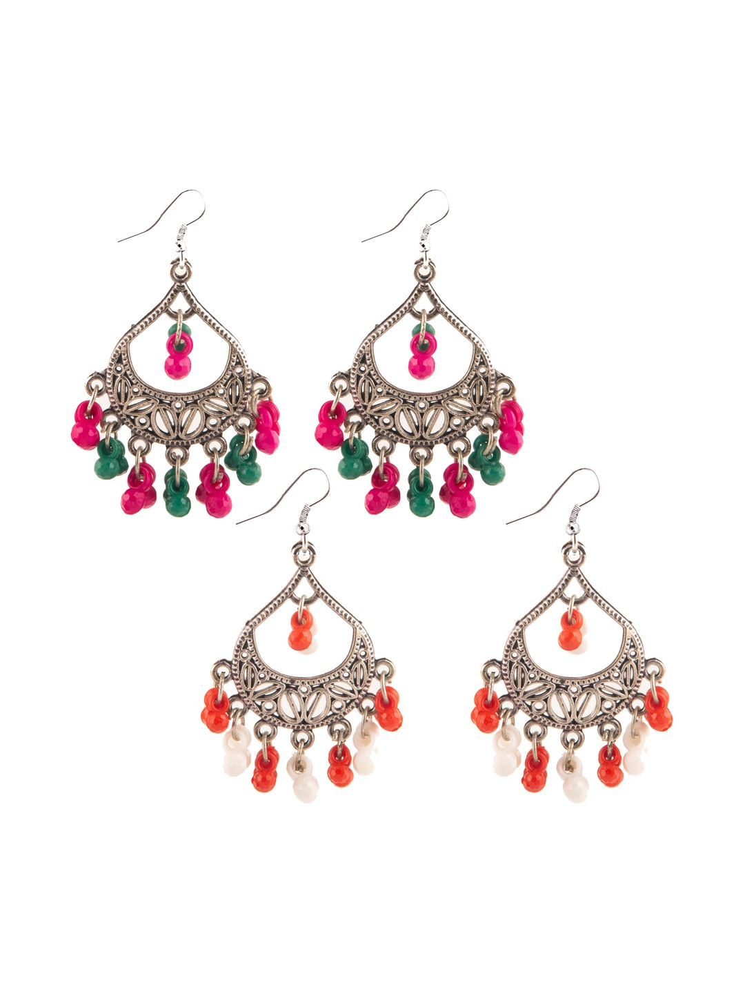 Creative Frogs Pack of 2 Oval Dangler Earrings