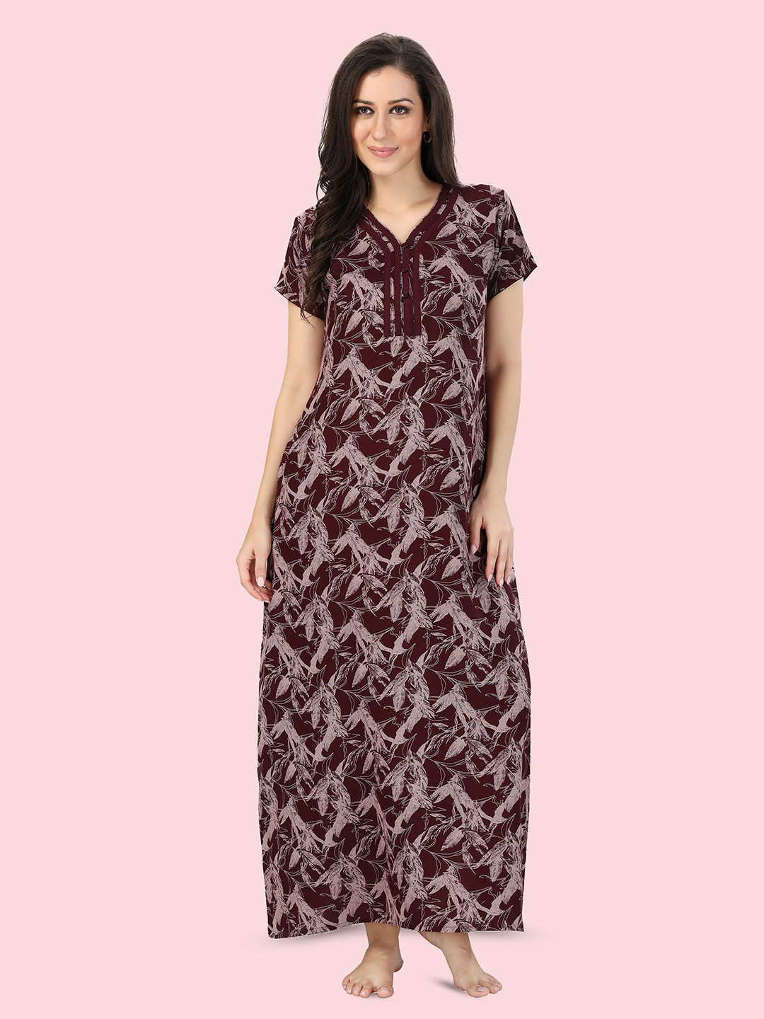 Cloud Soft Printed Cotton Maxi Nightdress