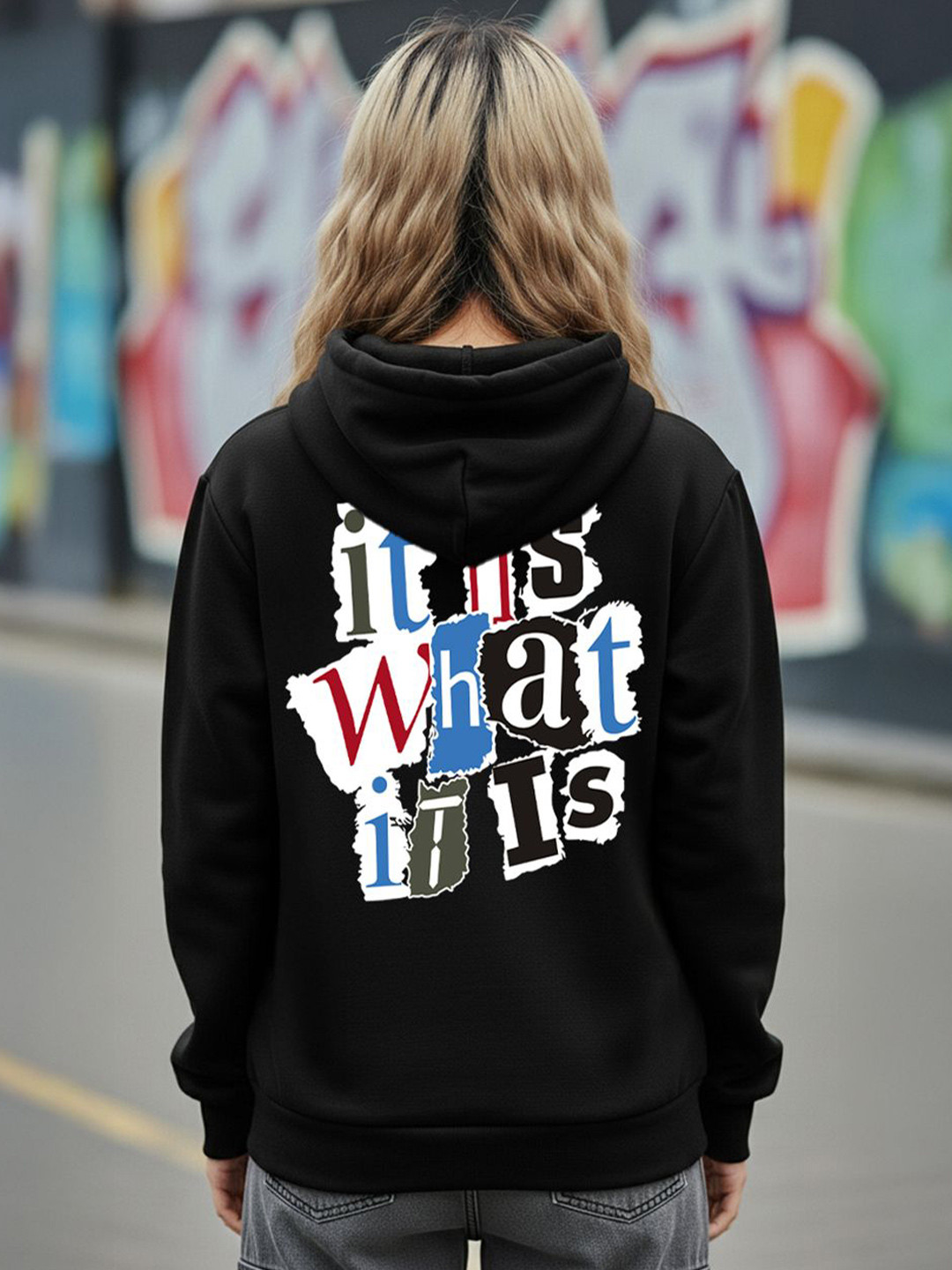 BENNY BROOKS Women Typography Hooded Sweatshirt