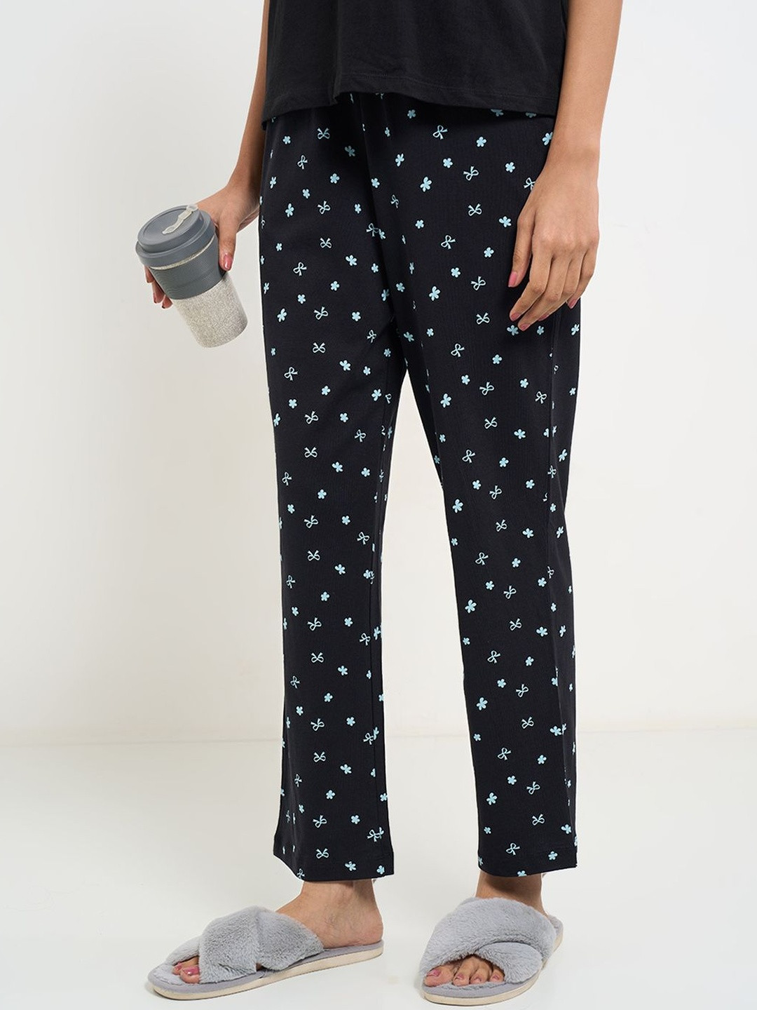 Dreamz by Pantaloons Printed Straight-Leg Inner Elastic Lounge Pants