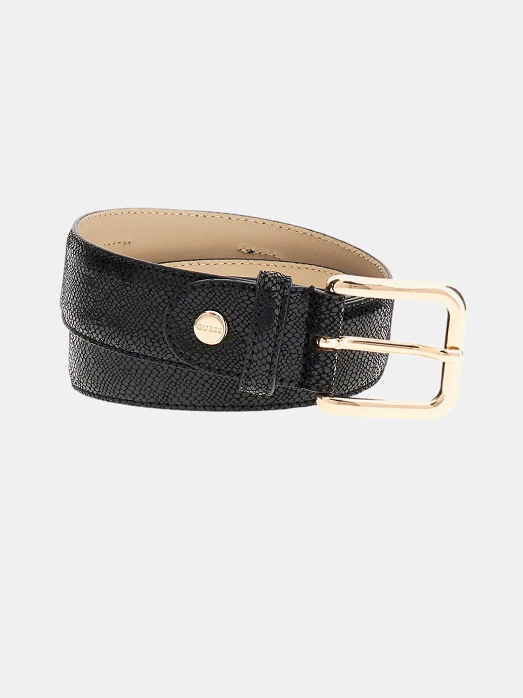 GUESS Women Textured Leather Tang Adjustable Belt