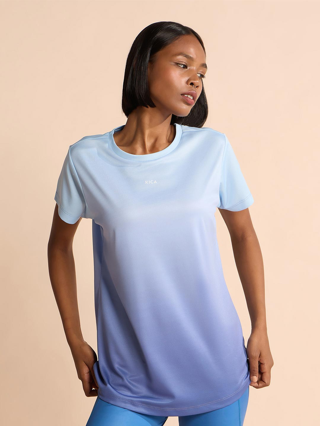 KICA Training Active Ombre In A Longer Modest Length Tunic Tshirt