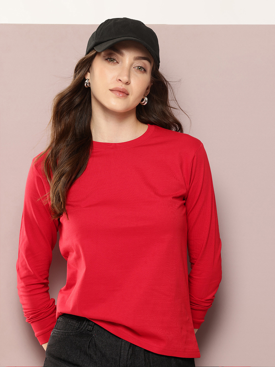 DILLINGER Women Solid Round Neck Regular Fit T-shirt