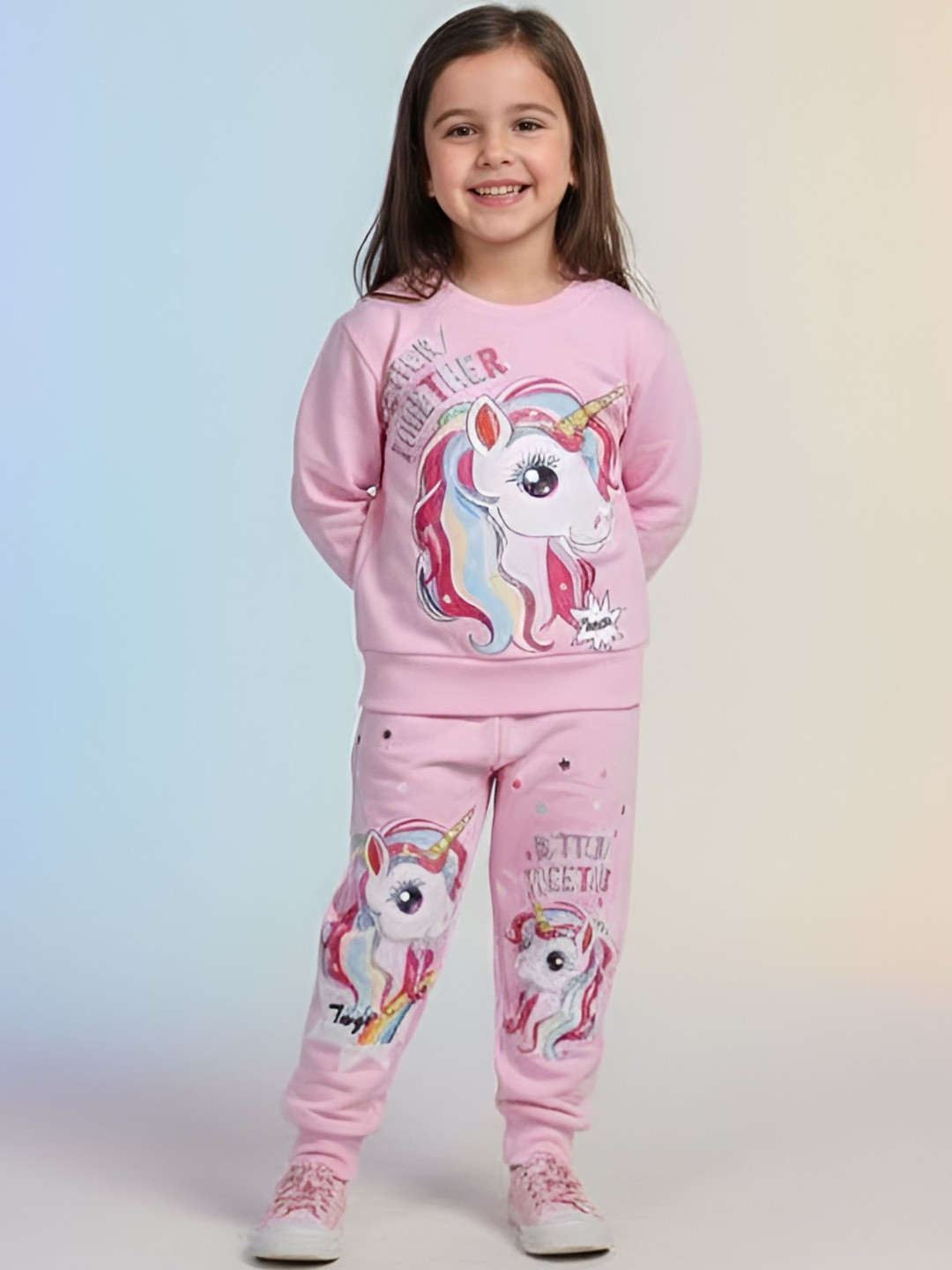 4YOU DRESSES Kids Printed Long Sleeves Sweatshirt With Joggers