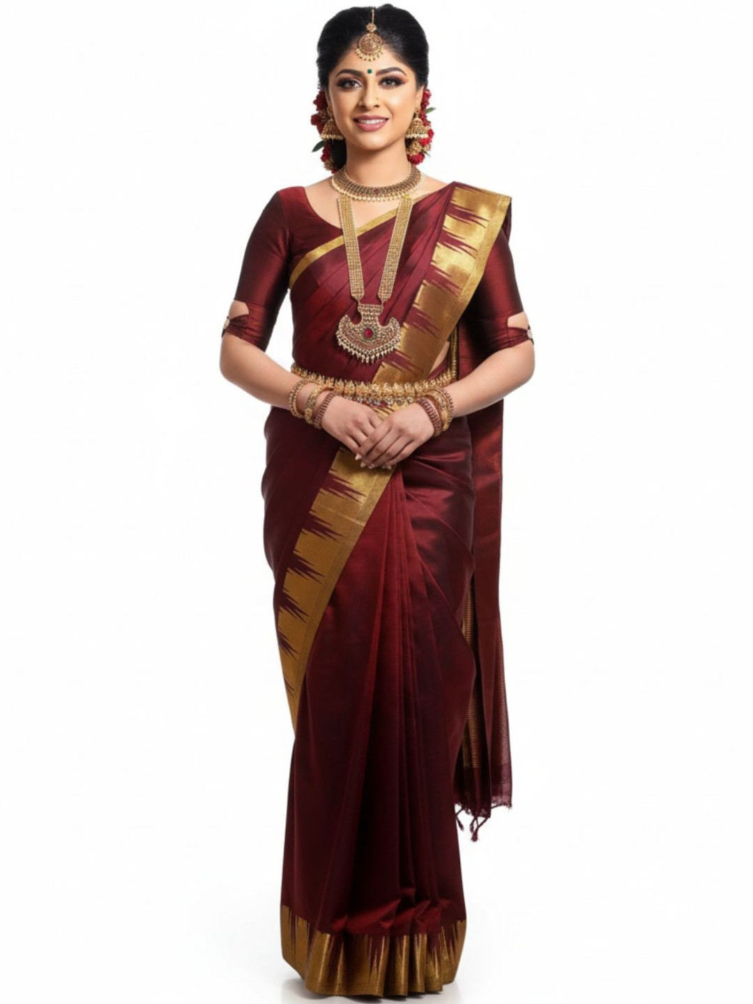 THE WEAVERS SHOP BY RAAVI Woven Design Art Silk Handloom Banarasi Saree