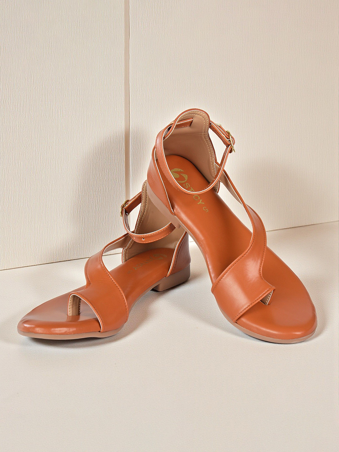 STICY  Women Open Toe Flats with Buckles