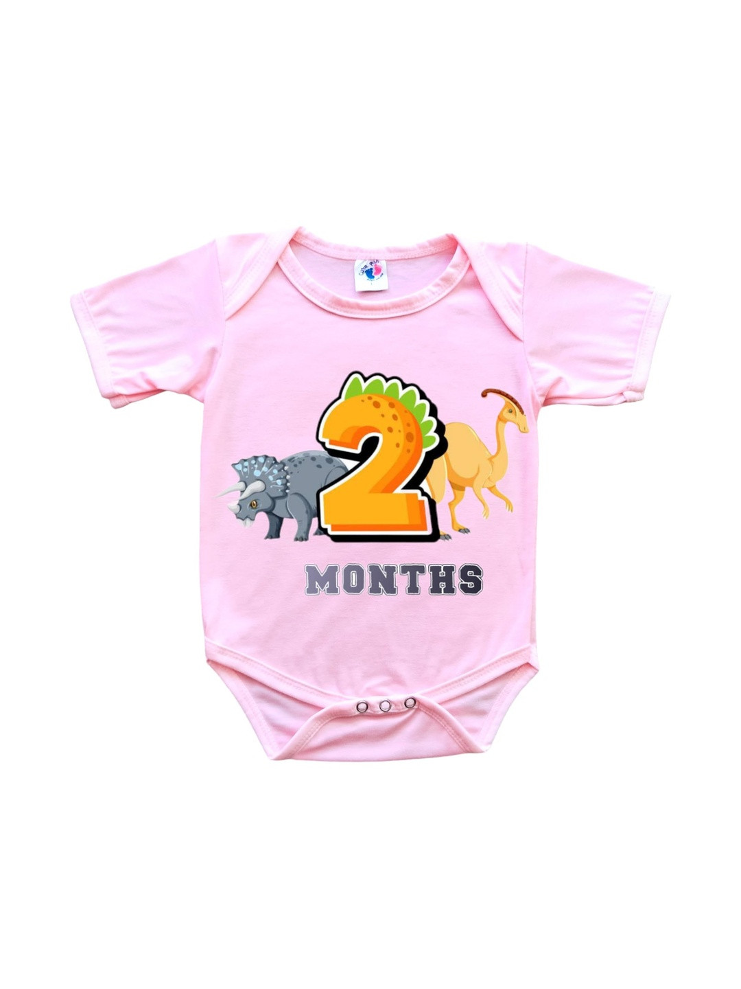 Cute Pals Infants Kids Monthly Milestone 2 Month Birthday Printed Cotton Bodysuit