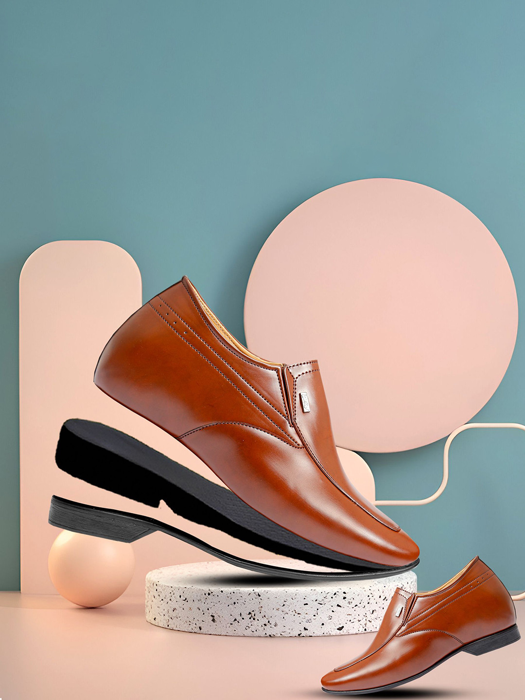 Bxxy Men Hidden Height Increrasing Formal Slip-On Shoes