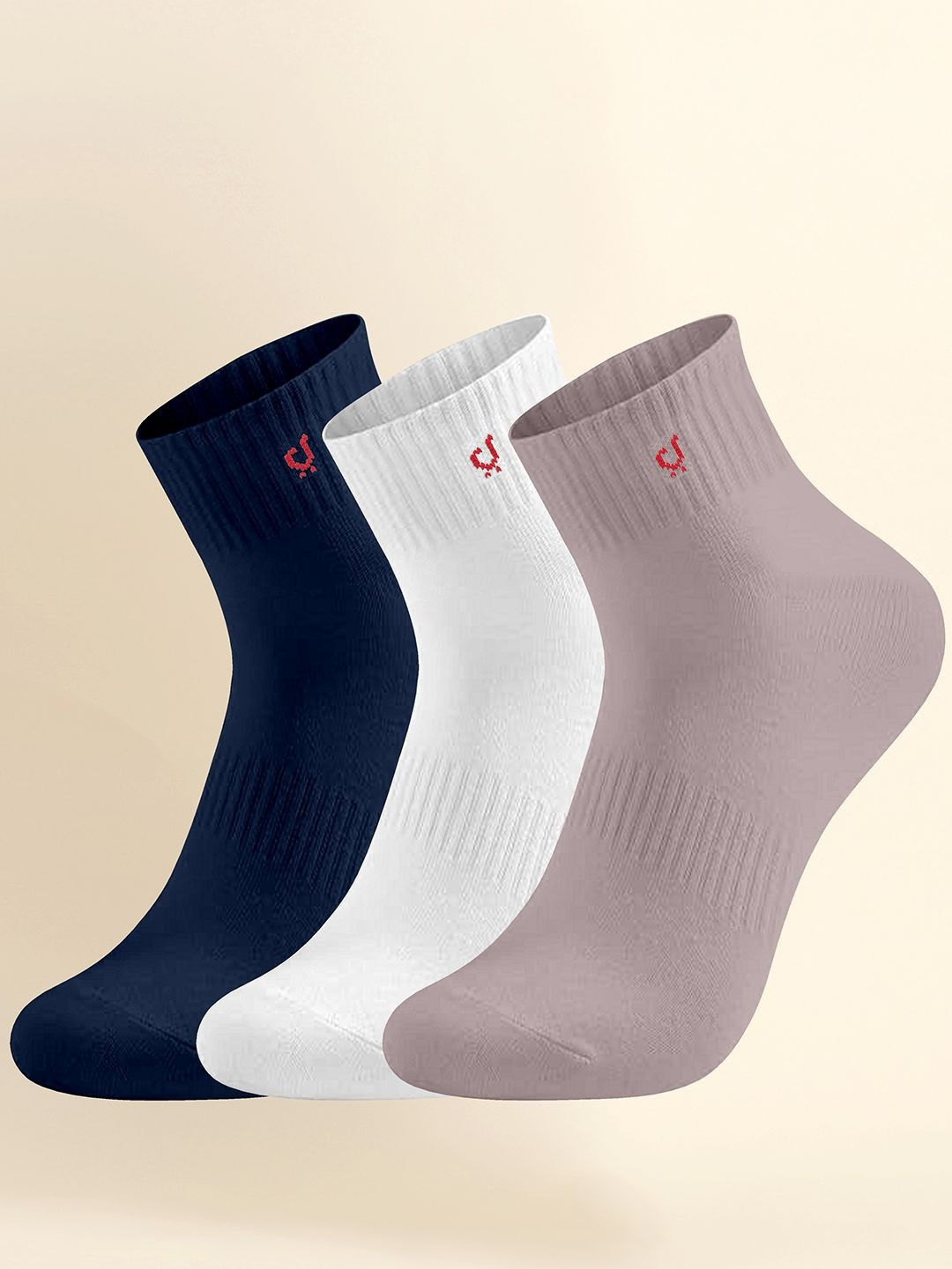 Trendmalls Unisex Pack 3 Cotton Blend Socks  Ankle Length Fit Athletic Odour Free