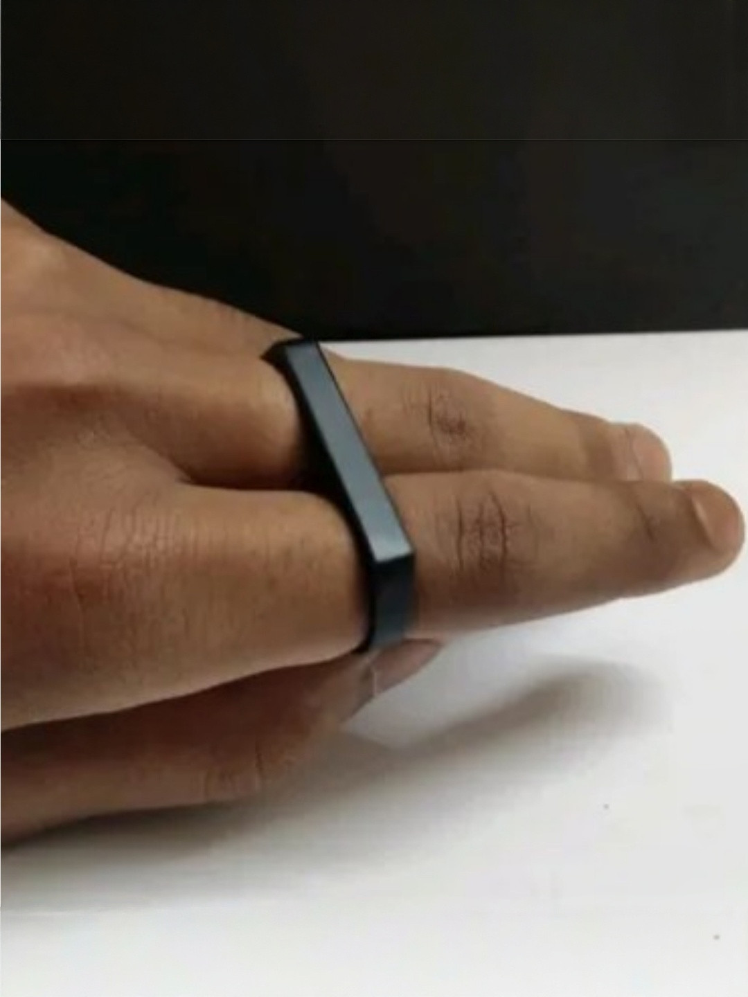 J.S ENTERPRISES Unisex Double Ring Stainless Steel Finger Ring