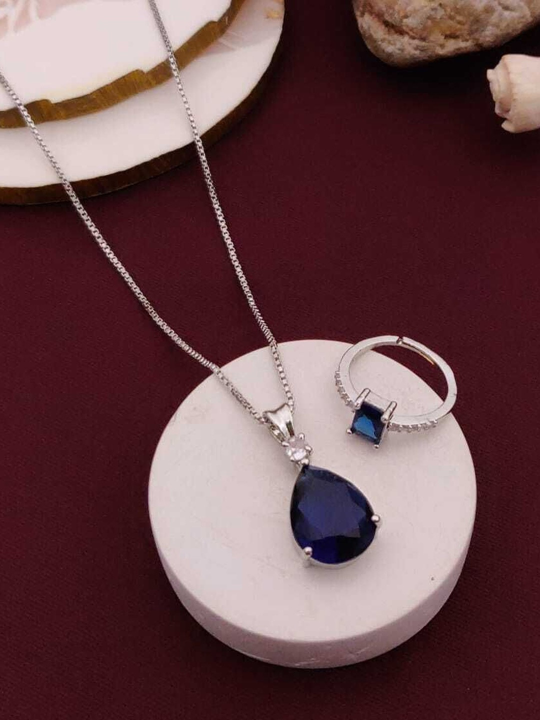 Laksh Enterprise Women Necklace and Ring Set