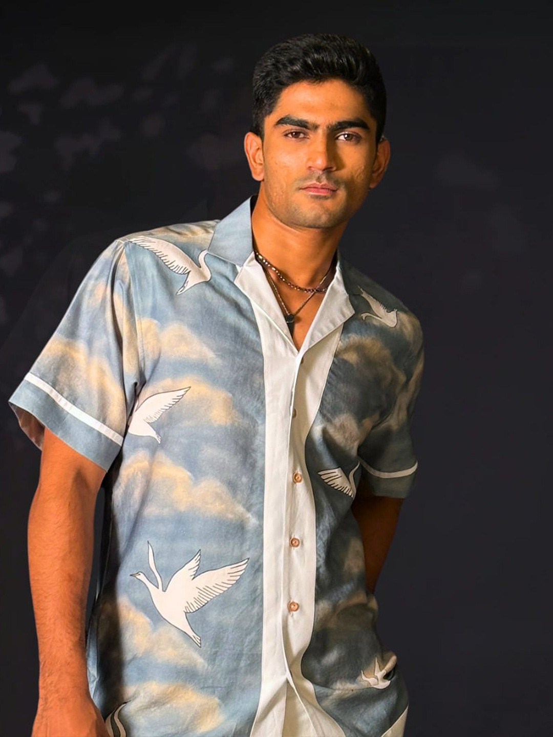 RE-FYND Comfort Graphic Printed Cotton Oversized Shirt