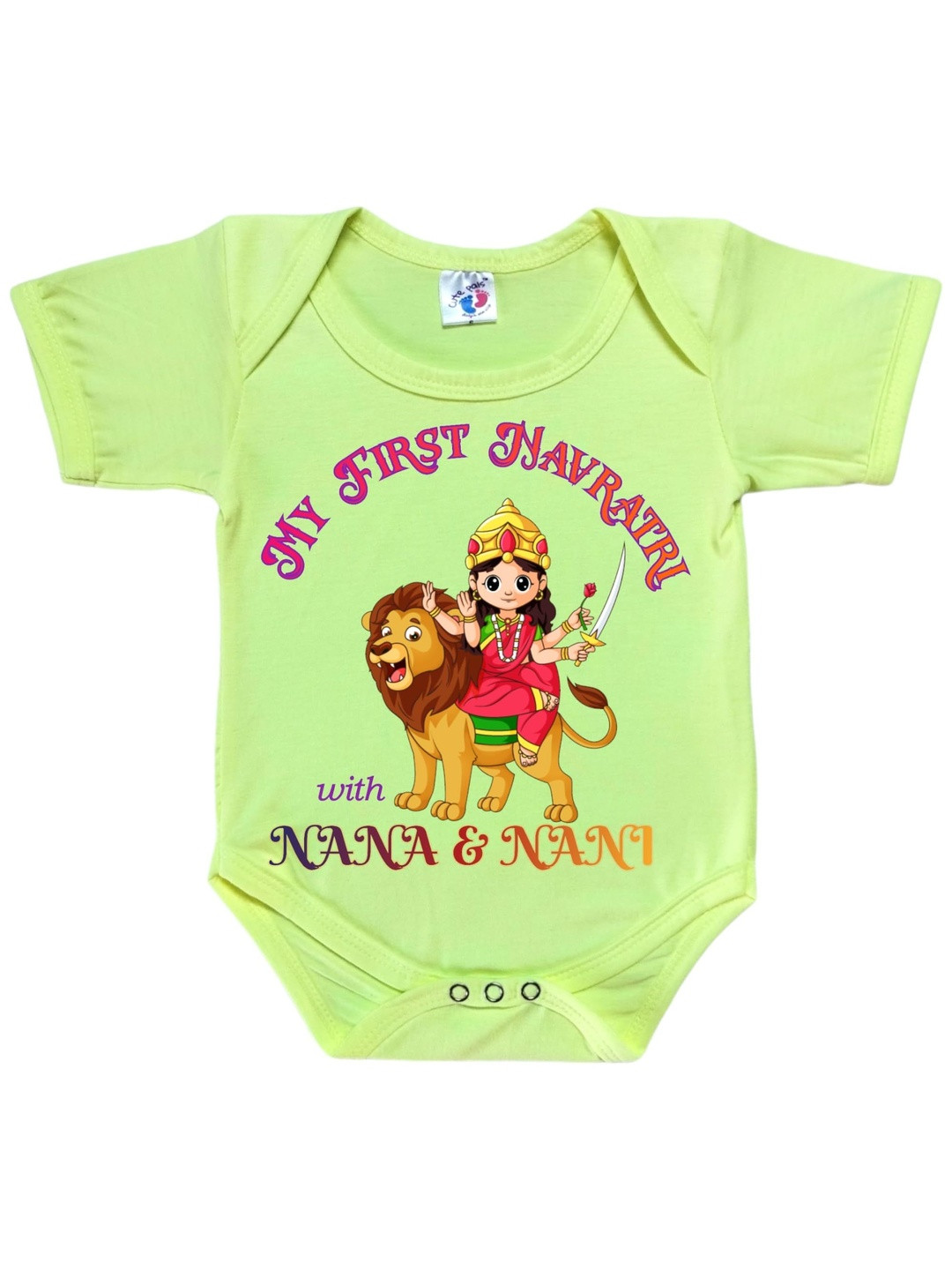 Cute Pals Infants Navaratri Durga Puja Printed Cotton Bodsuit