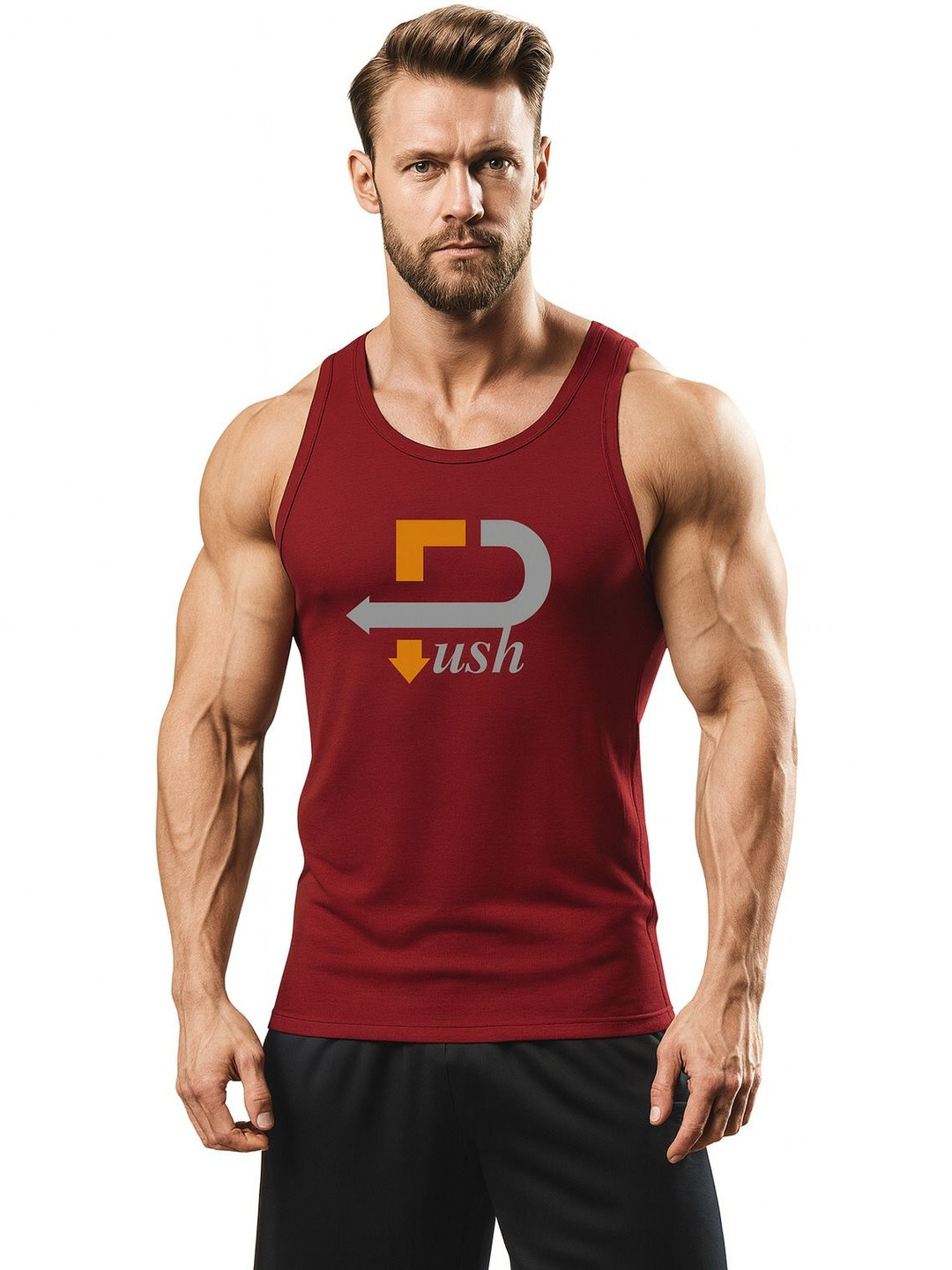 3Colors Men Printed Sleeveless Gym Innerwear Vests