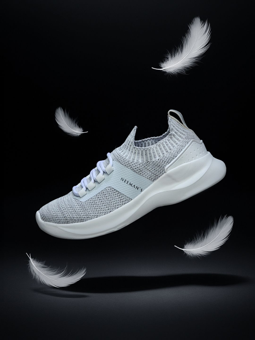 NEEMANS Men Lace-Up Fuse Knit Sneaker