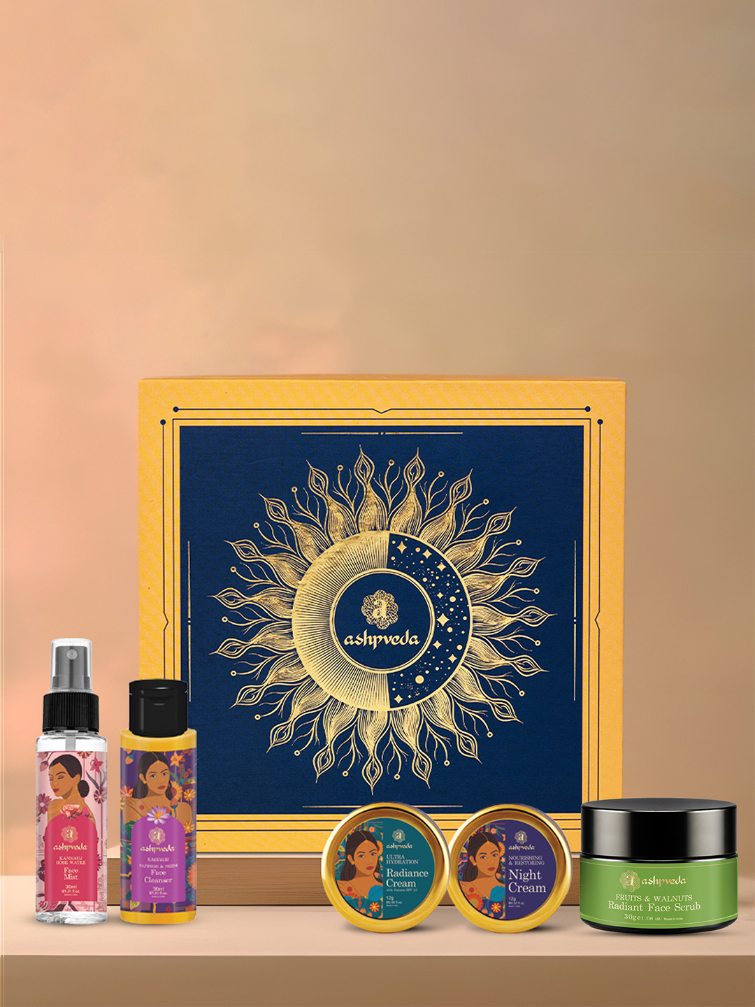 ASHPVEDA Set Of 5 Hydrate & Shine Collection Gift Set