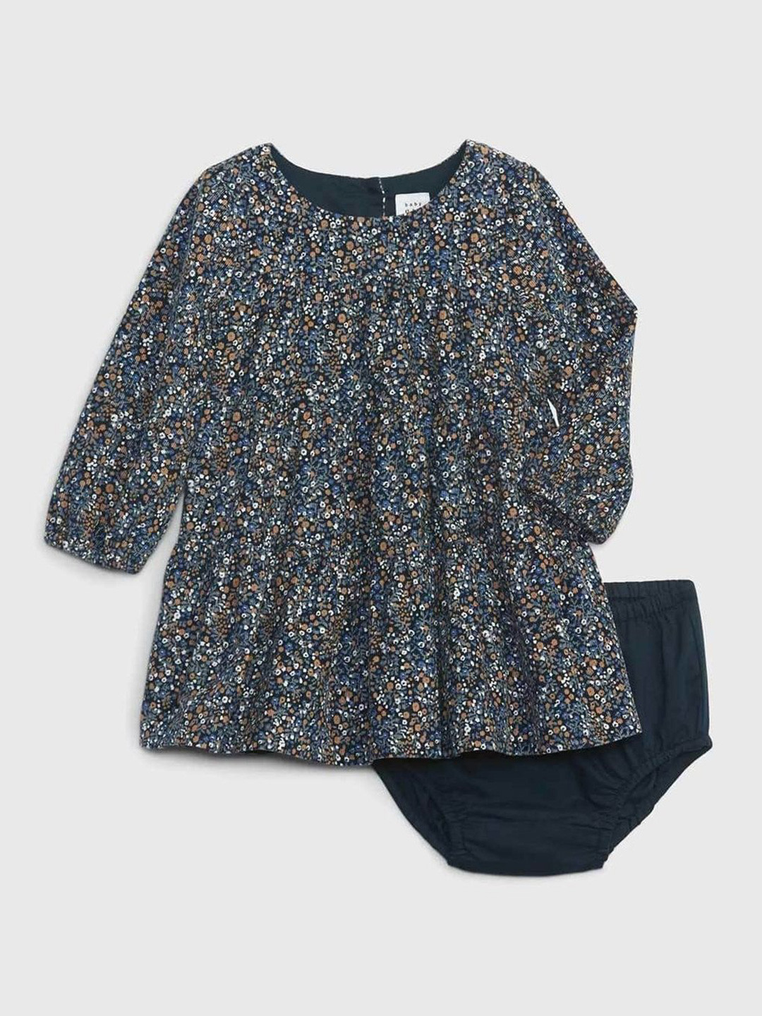 GAP Girls Micro Disty Printed Cotton Fit and Flare Dress and Panty