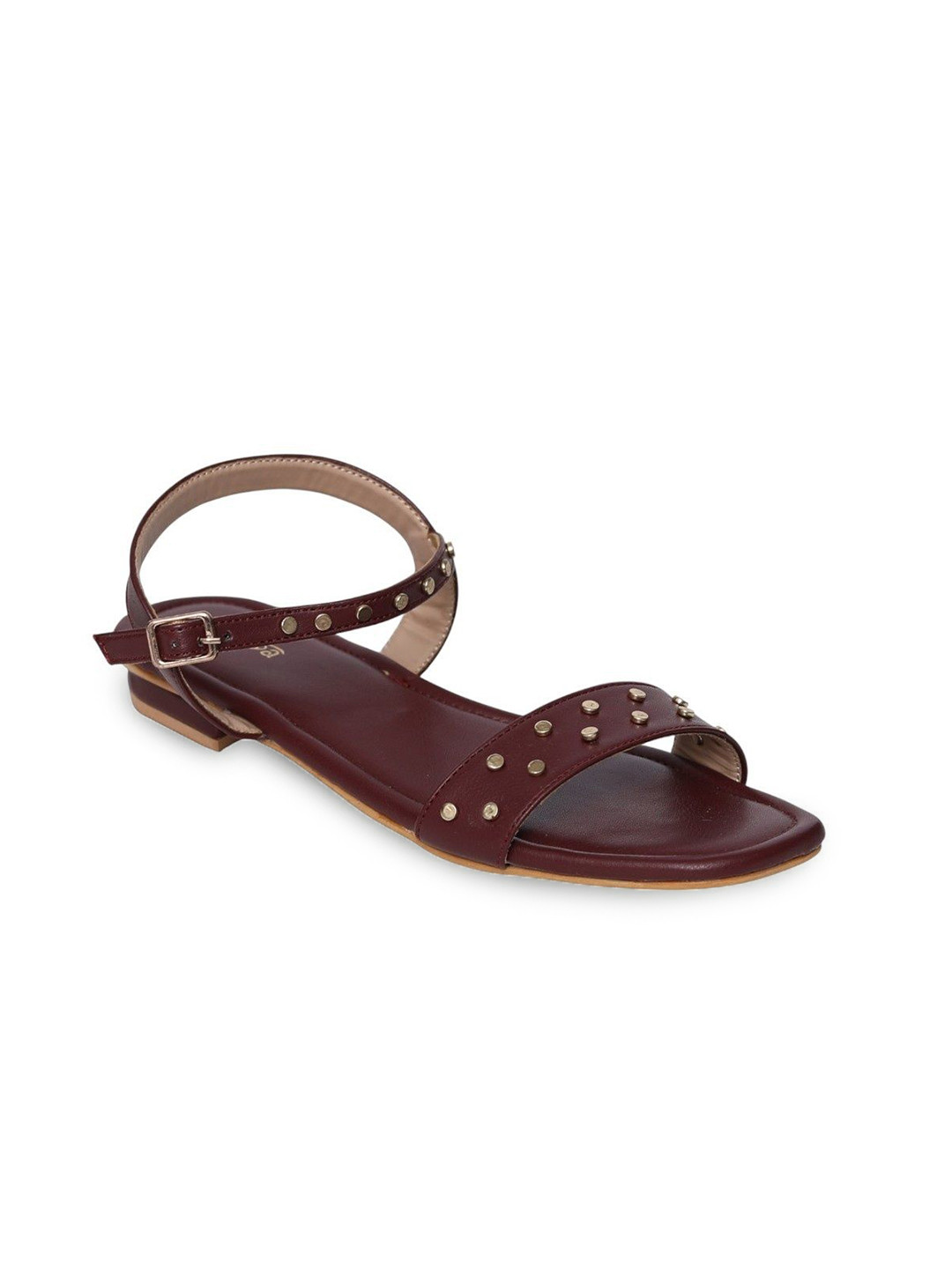 GRETA Women Backstrap Buckles Open Toe Flats