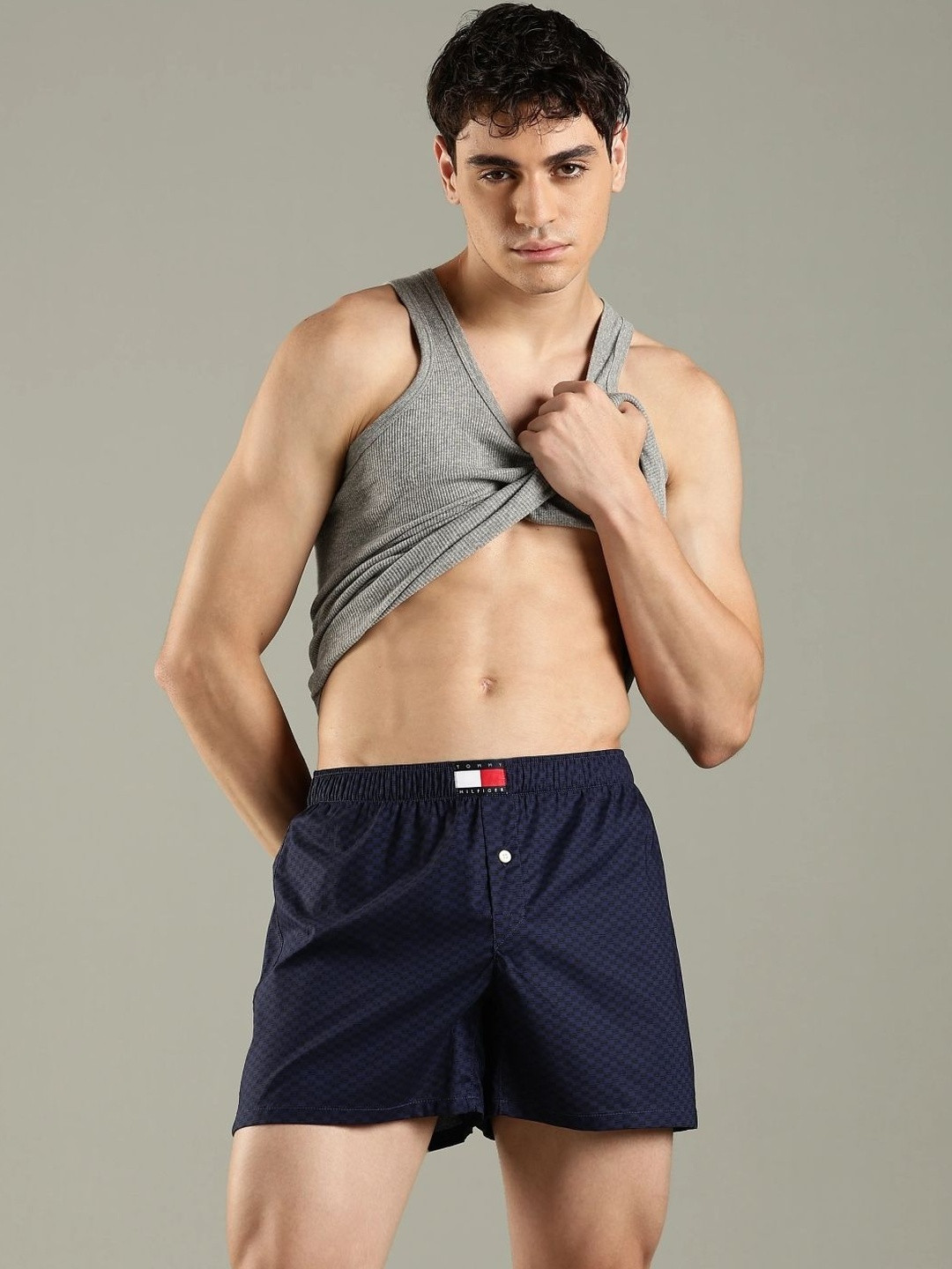 Tommy Hilfiger Printed Cotton Mid-Rise Boxers
