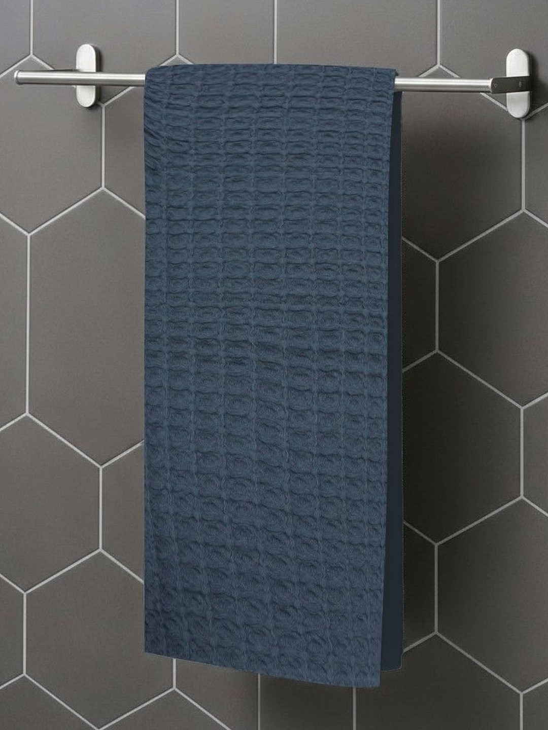 Ackross Grey Cotton 250 GSM Quick Dry Bath Towel