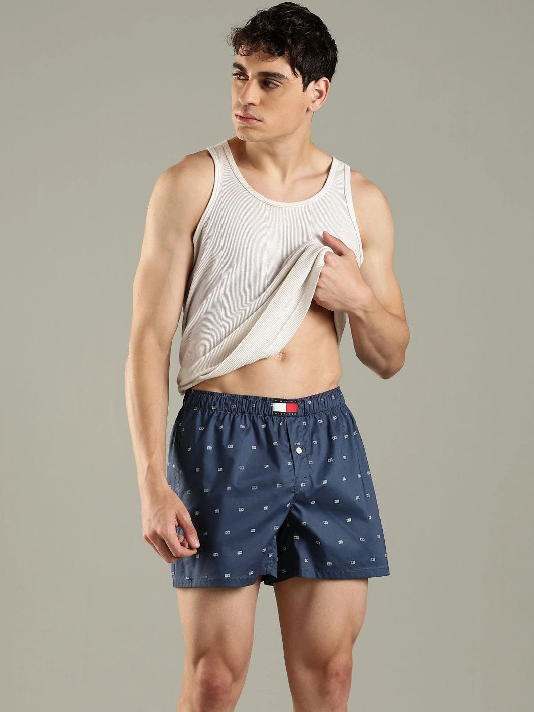 Tommy Hilfiger Men Printed Organic Cotton Mid-Rise Boxers