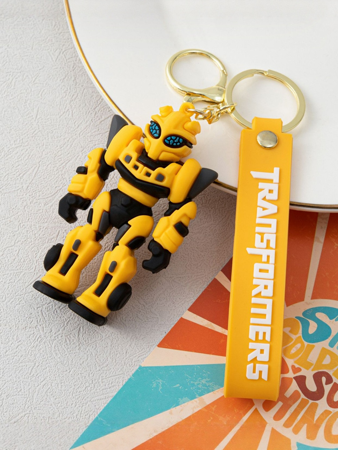 DEALSEVEN FASHION 3D Transformers Key Chain With Silicone Belt