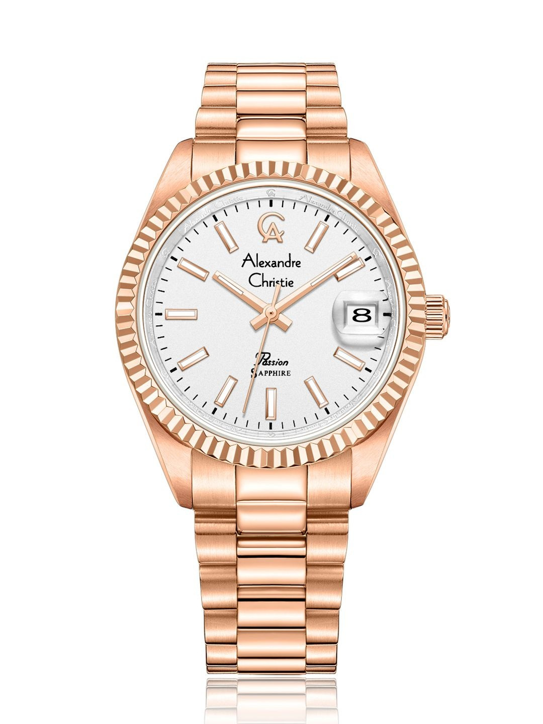 Alexandre Christie Women Stainless Steel Bracelet Style Straps Analogue Watch 5016LDBRGSL