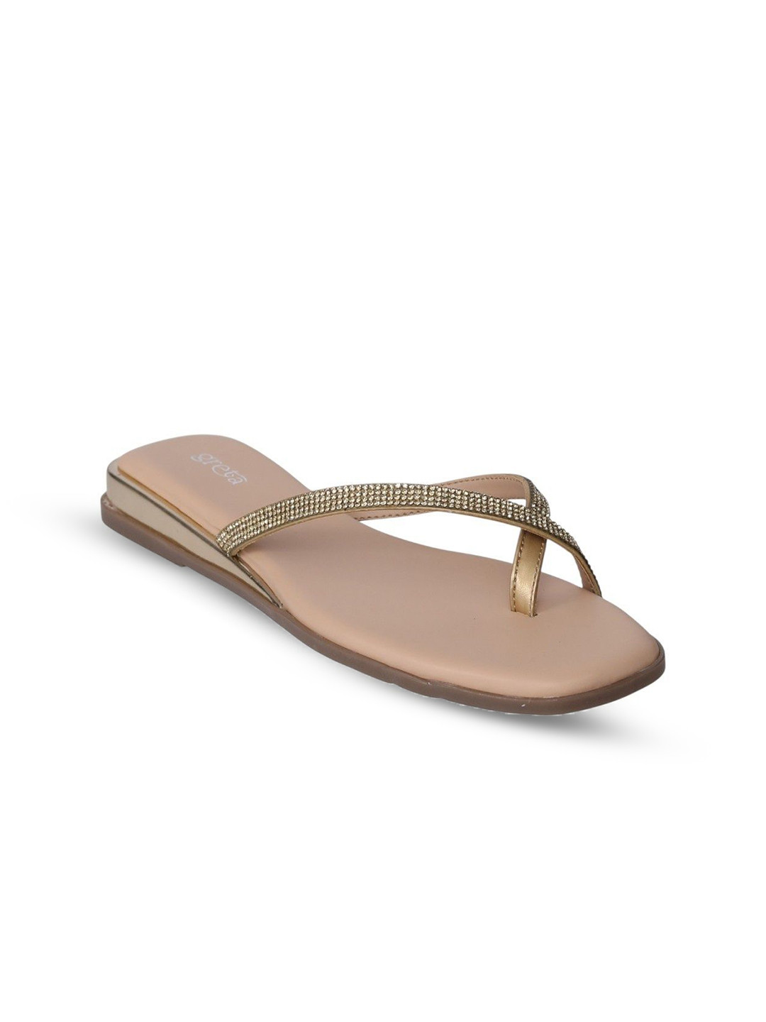 GRETA Women Western Embellished Party One Toe Flats