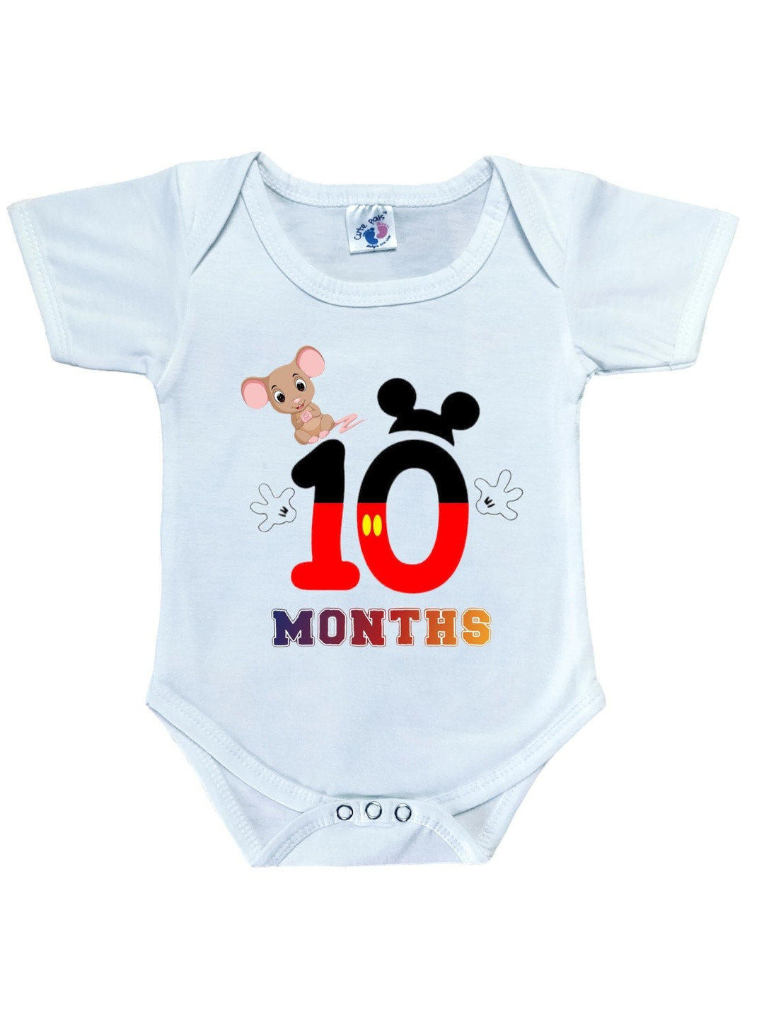 Cute Pals Infants 10 Month Printed Envelope Neck Cotton Bodysuit
