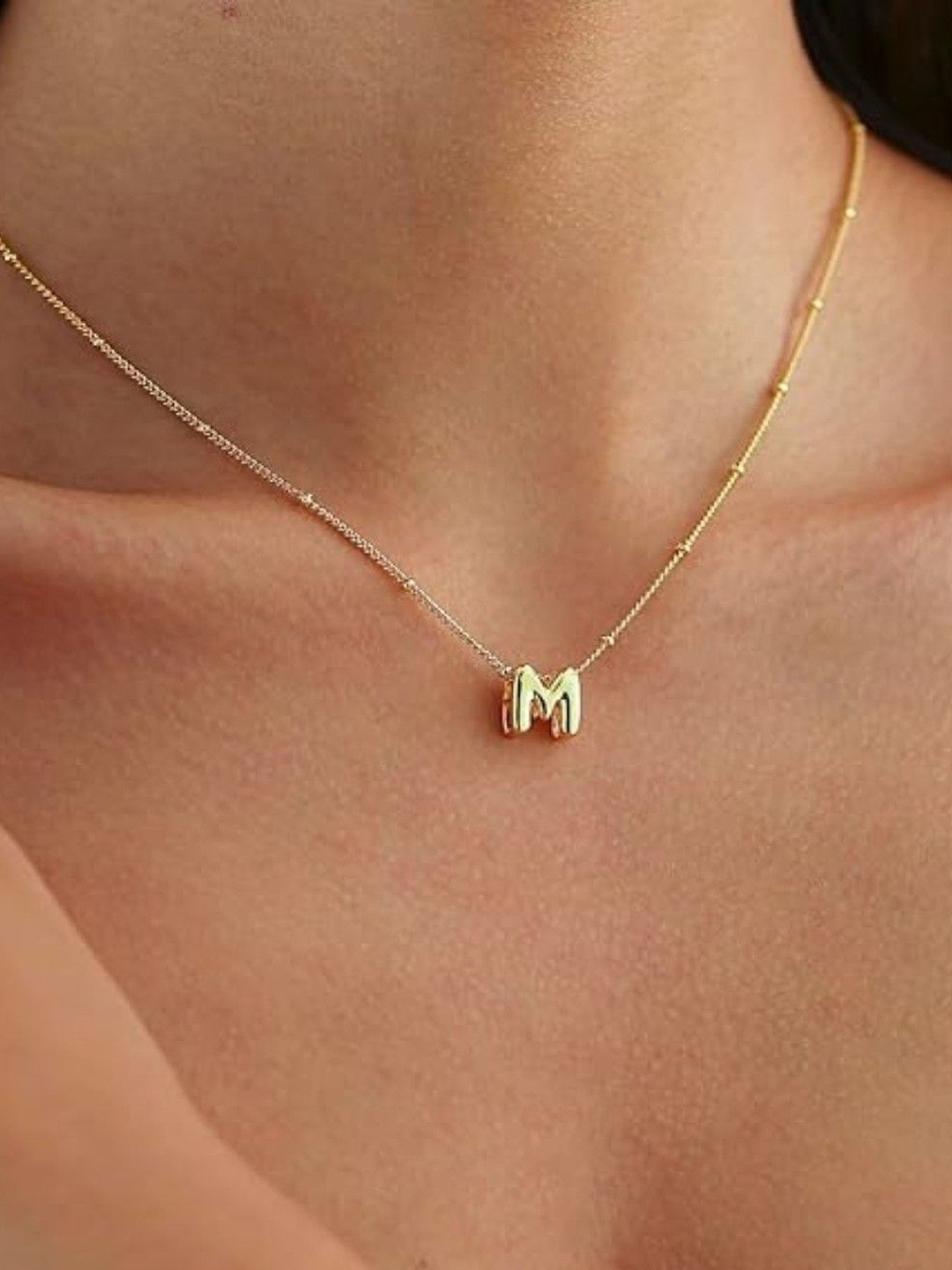 ARISTAL Jewellery Women Box Chain-M Initial Gold-Plated Necklace