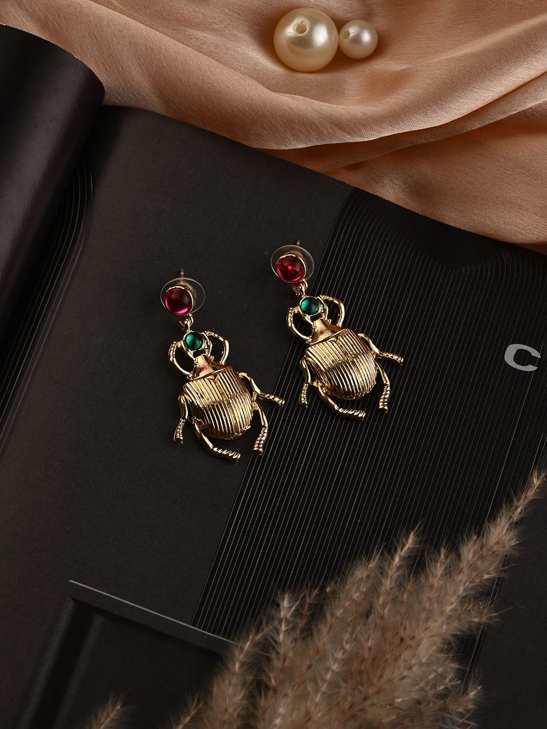 PATOLA BY VJ Animal Shaped Drop Earrings