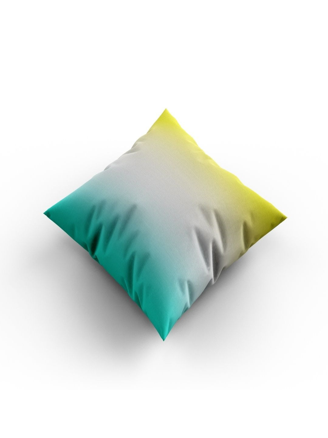 Cushion Villa Yellow & White Set of 5 Ombre Satin Square Cushion Covers