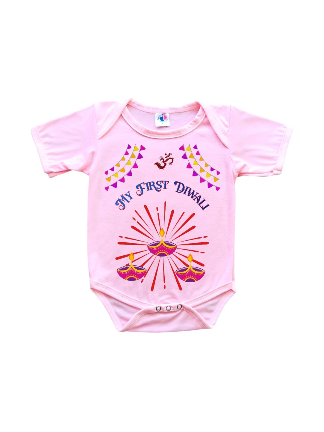 Cute Pals Infants First Diwali Printed Cotton Bodysuit
