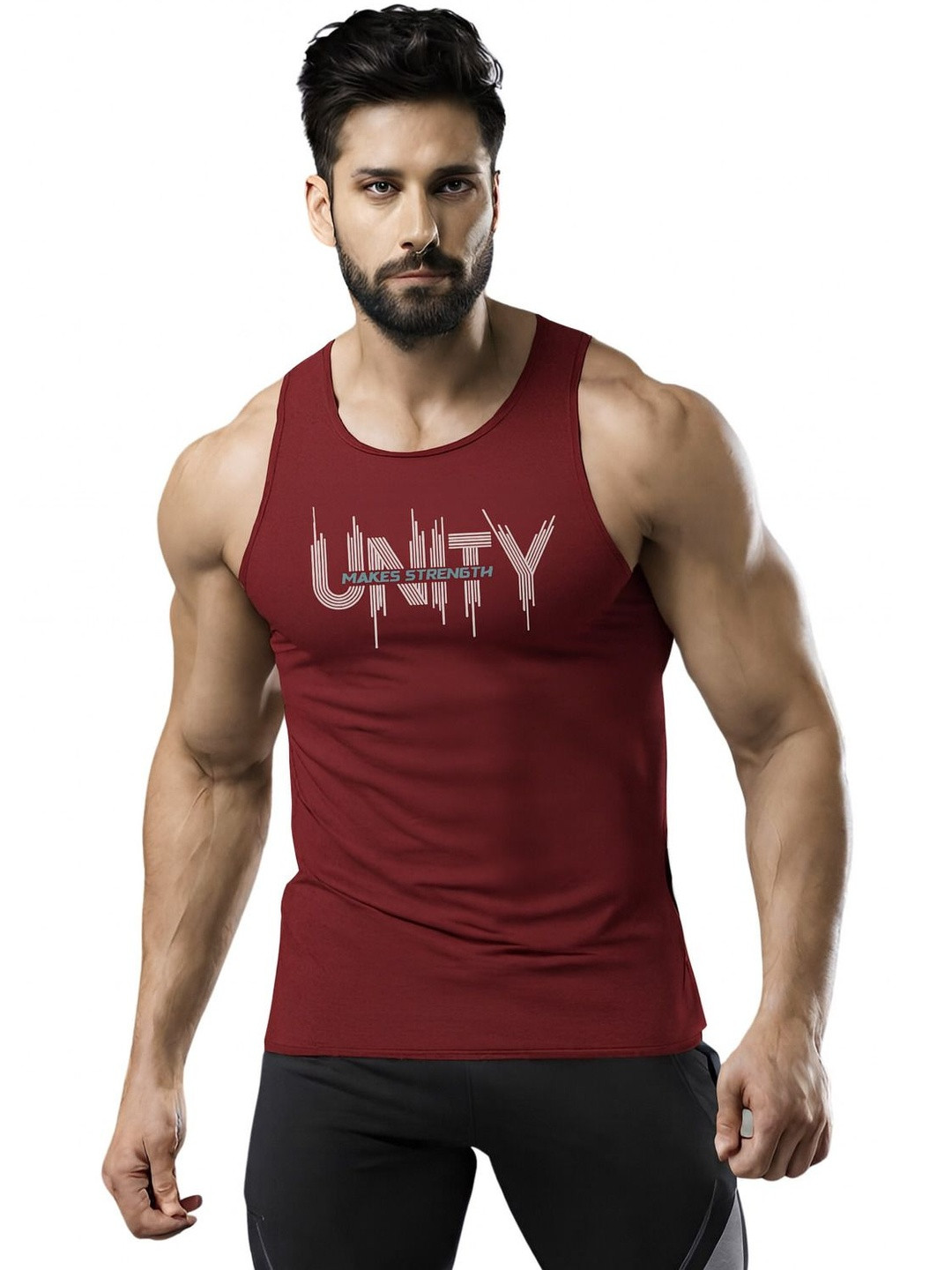 3Colors Men Printed Gym Innerwear Vests