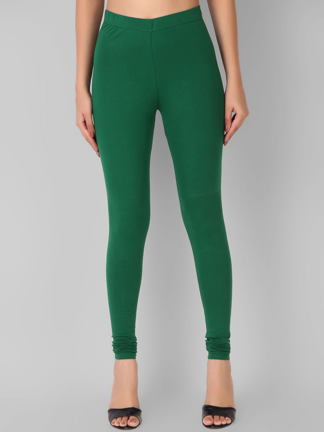besolid Women Cotton Mid Rise Churidar Length Leggings