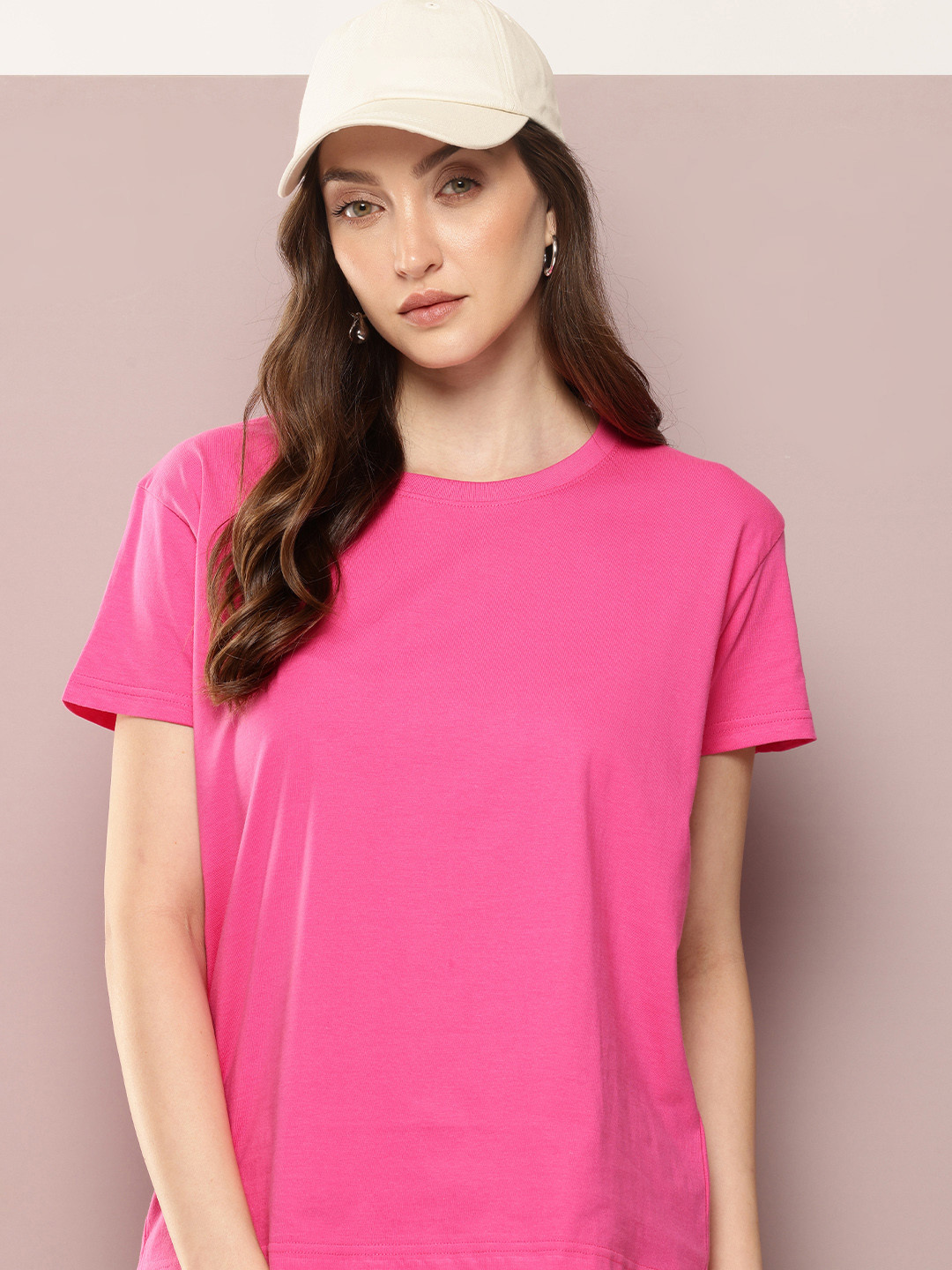 DILLINGER Womens Boxy Regular Plain Tshirt