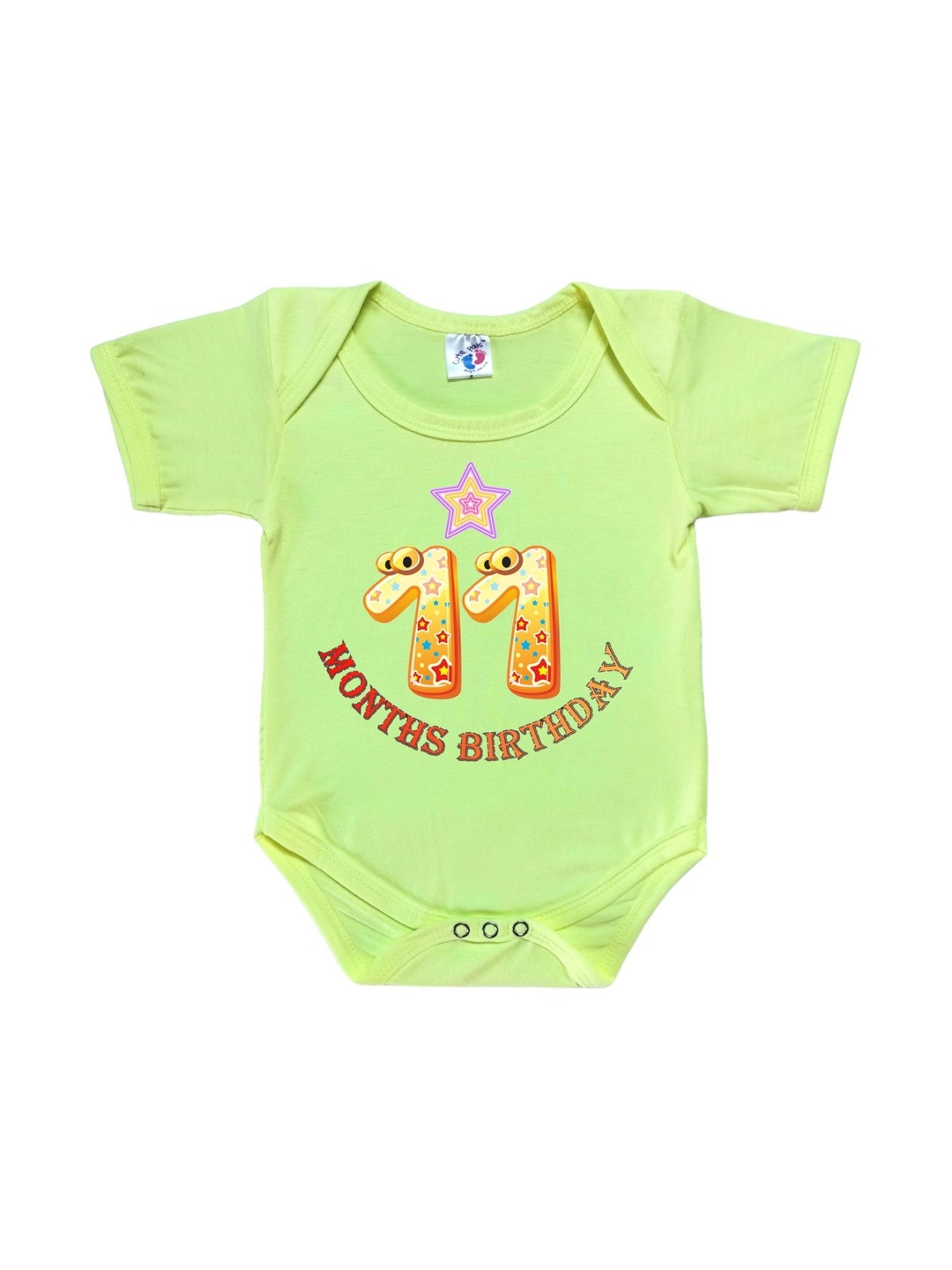Cute Pals Infants Monthly Milestone Eleven Month Birthday Printed Cotton Bodysuit