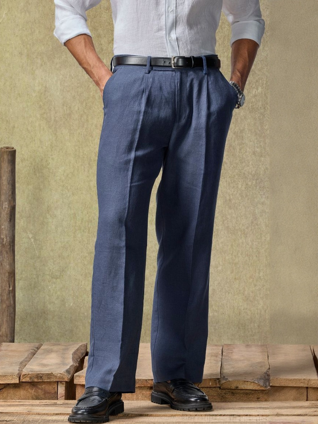 Snitch Yacht Club Men Linen Luxe Suit Trousers