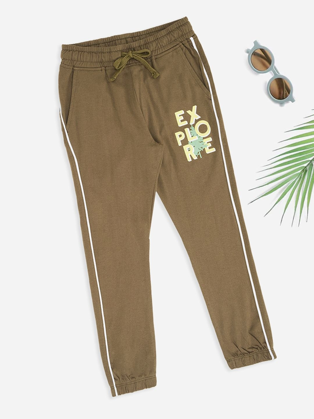 Pantaloons Junior Boys Printed Pure Cotton Mid-Rise Joggers